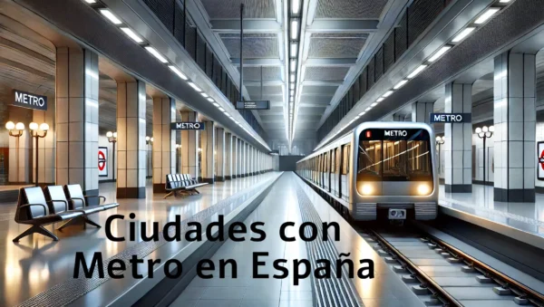 dall·e 2024 11 10 16.04.29 an illustration of the interior of a spanish metro station, showing a metro train at the platform. the station is empty, with clean lines, bright ligh copia